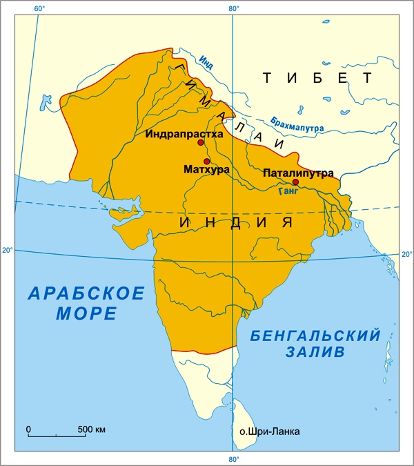 Города древней индии на карте