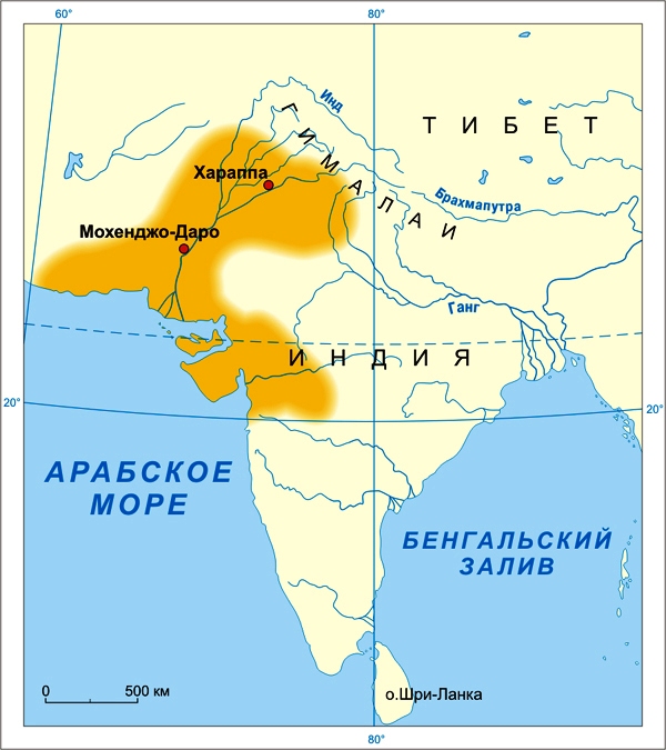 Карта индии древней индии