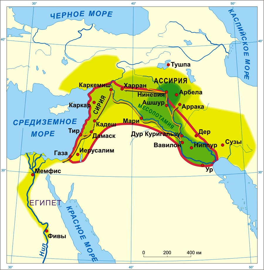 Территория месопотамии. Карта Ассирии в древности. Карта государств древности Ассирия.